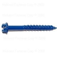 Midwest Fastener 09268 Masonry Screw, 1/4 in Dia, 2-1/4 in L, Steel, 100/PK 