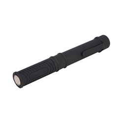 PowerZone 18101020 Pocket Flashlight, AAA Battery, LED Lamp, 130 Lumens, 8 m Beam Distance, 4 hrs Run Time, Black, Pack of 12 