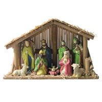 Santas Forest 89427 Christmas Collectible, Nativity Set with Stable, Assorted 12 Pack 