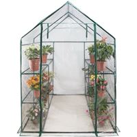 Landscapers Select GHLPS Green House, 56.5 in L, 56.5 in W, 75 in H, Zippered Access Door Door 