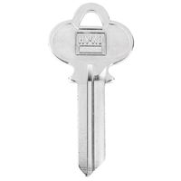 Hy-Ko 11010EL1 Key Blank, Brass, Nickel-Plated, For: Elgin EL1 Locks, Pack of 10 