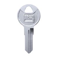 Hy-Ko 11010BAU3 Key Blank, Brass, Nickel-Plated, For: Bauer BAU3 Locks, Pack of 10 