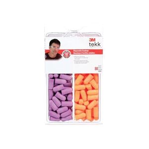 TEKK Protection 7000122742 Disposable Ear Plugs, 32 dB NRR, Foam Ear Plug, Orange/Purple Ear Plug