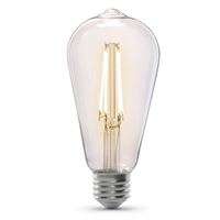 Feit Electric ST19/CL/VG/LED LED Bulb, Decorative, ST19 Lamp, 60 W Equivalent, E26 Lamp Base, Dimmable, Clear, Pack of 4 