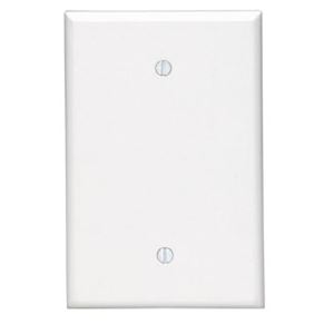 Leviton 86114 Blank Wallplate, 3-1/2 in L, 5-1/4 in W, 1/4 in Thick, 1 -Gang, Thermoset Plastic, Ivory, Smooth