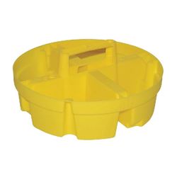 Bucket Boss 15051 Bucket Stacker, Plastic, Yellow, 10-1/4 in Dia x 4-1/2 in H Outside, 4-Compartment 
