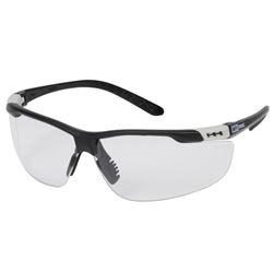 Safety Works SWX00255 Safety Glasses, Anti-Fog Lens, Width Adjustable, Semi-Rimless Frame, Black Frame 