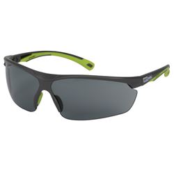 Safety Works SWX00257 Safety Glasses, Anti-Fog Lens, Angle-Adjustable, Semi-Rimless Frame, Gray/Green Frame 