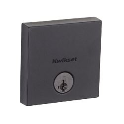 Kwikset Signature Series 258 SQT 514 SMT Deadbolt, 1 Grade, Keyed Key, Zinc, Iron Black, 2-3/8, 2-3/4 in Backset 