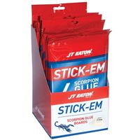 J.T. EATON Stick-Em 198-4S Scorpion Glue Board, Solid, Petroleum, Clear/Pale Yellow, 4 Pack 