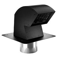 Imperial VT0640 Roof Vent Cap, 4 in Connection, Steel, Black, Galvanized, Pack of 3 