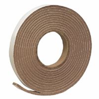 Frost King V449BH Weatherseal Tape, 3/4 in W, 17 ft L, 3/16 in Thick, Vinyl Foam, Brown 