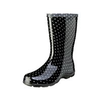 Sloggers 5013BP-09 Rain and Garden Boots, 9 in, Polka Dot, Black/White 