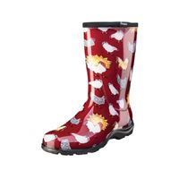 Sloggers 5016CBR-06 Rain and Garden Boots, 6 in, Chicken, Barn Red 