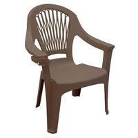 ADAMS Big Easy 8260-60-3700 High-Back Chair, Polypropylene, Earth Brown 