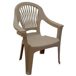 Adams Big Easy 8260-96-3700 High-Back Chair, Polypropylene, Portobello 4 Pack 