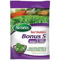 Scotts Turf Builder Bonus S 33020 Southern Weed and Feed Fertilizer, Granule, Fertilizer, Blue/Pink Bag 