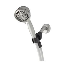 Waterpik XAT-613E Fixed Shower Head, Round, 1.8 gpm, 1/2 in Connection, ABS, Chrome, 3-1/2 in Dia, 4-1/8 in W 