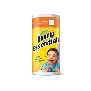 Bounty Essentials 74657 Paper Towel Roll, 2-Ply, Pack of 30
