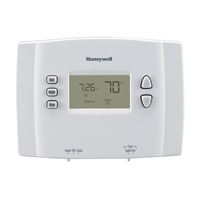 Honeywell RTH221 Series RTH221B1021 OG Programmable Thermostat, 24 V, 40 to 99 deg F Control, Digital Display, White 