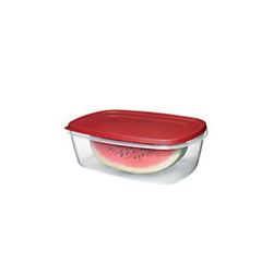 Rubbermaid 2049363 Food Container, 2.5 gal Capacity, Plastic, Clear, 16.6 in L, 11.3 in W, 5-1/2 in H 
