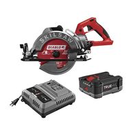 SKILSAW SPTH77M-12 Worm Drive Saw Kit, Battery Included, 48 V, 7-1/4 in Dia Blade, 53 deg Bevel 