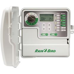 Rain Bird SST-1200OUT Irrigation Timer, 25.5/120 VAC, 6 -Zone, 1 -Program, LCD Display, White 
