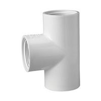 IPEX 435844 Pipe Tee, 1/2 in, FPT, PVC, White, SCH 40 Schedule 