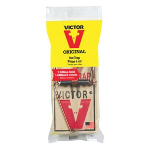 Victor 0266437 Rat Trap, 7 in L, 3-1/4 in W, 1/2 in H 12 Pack