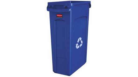 Rubbermaid Slim Jim FG354007BLUE Recycling Container, 23 gal Capacity, Resin, Blue 