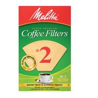 Melitta 612412 #2 Coffee Filter, Cone, Paper, Natural Brown 