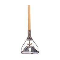 Zephyr 16089 Janitor Mop Stick, 54 in L, Wing Nut Screw Clamp, Lacquered Wood/Metal, Silver 