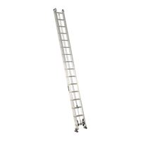 Louisville AE2200 Series AE2232 Extension Ladder, 31 ft 5 in H Reach, 300 lb, 32-Step, 1-1/2 in D Step, Aluminum 