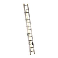 Louisville AE3200 Series AE3228 Extension Ladder, 27 ft 7 in H Reach, 250 lb, 28-Step, 1-1/2 in D Step, Aluminum 