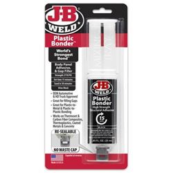 J-B Weld PLASTICBONDER 50139 Epoxy Adhesive, Black, Liquid, 0.85 oz, Syringe 