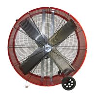 MaxxAir BF36DD Direct Drive Drum Fan, 6.56 A, 120 V, 2-Speed, 460 to 710 rpm Speed, 6300 to 9000 cfm Air, Steel 