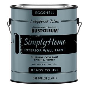 RUST-OLEUM SIMPLY HOME 332144 Wall Paint, Eggshell, Lakefront Blue, 1 gal