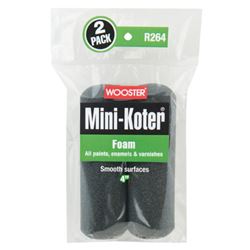 Wooster R264-4 Mini Roller Cover, 4 in L, Foam Cover, 2/PK 