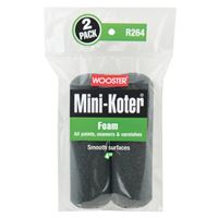 Wooster R264-4 Mini Roller Cover, 4 in L, Foam Cover, 2/PK 