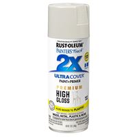 2X ULTRA COVER PAINTERS TOUCh 348856 Spray Paint, High-Gloss, White Sand, 12 oz, Aerosol Can 