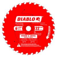 Diablo D0632GPA Circular Saw Blade, 6-1/2 in Dia, 32-Teeth, TiCo Cutting Edge 