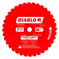 Diablo D0736GPA Circular Saw Blade, 7-1/4 in Dia, 5/8 in Arbor, 36-Teeth, TiCo Cutting Edge 