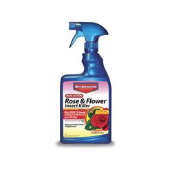 BioAdvanced 708570A Dual-Action Rose and Flower Insect Killer, Liquid, 24 oz Bottle 