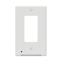 Westek LumiCover LCR-CDDO-W Nightlight Wallplate, 1-1/4 in L, 4-1/2 in W, 1 -Gang, Plastic, White 