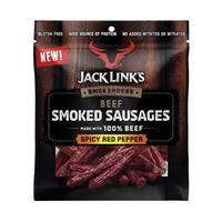 Jack Links Beef Jerky 25562 Sausage Smk Spcy Pep 4oz 8 Pack 
