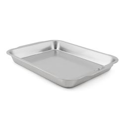 Broil King 63106 Roasting and Drip Pan, Stainless Steel, Silver, 13-1/4 in L, 10.15 in W, 1-1/2 in H, Integrated Handle 