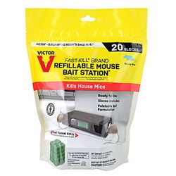 Victor Fast-Kill M923 Mouse Bait Station, 2 -Opening, Plastic 