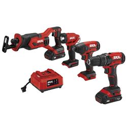 SKIL CB739601 Combination Kit, Battery Included, 20 V, Lithium-Ion Battery 