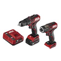 SKIL CB742901 Combination Kit, Battery Included, 12 V, Tools Included: Drill/Driver, Impact Driver 