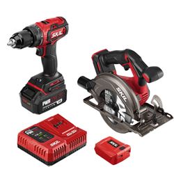 SKIL CB7475-1A Combination Kit, Battery Included, 20 V, Tools Included: Drill/Driver, Circular Saw 